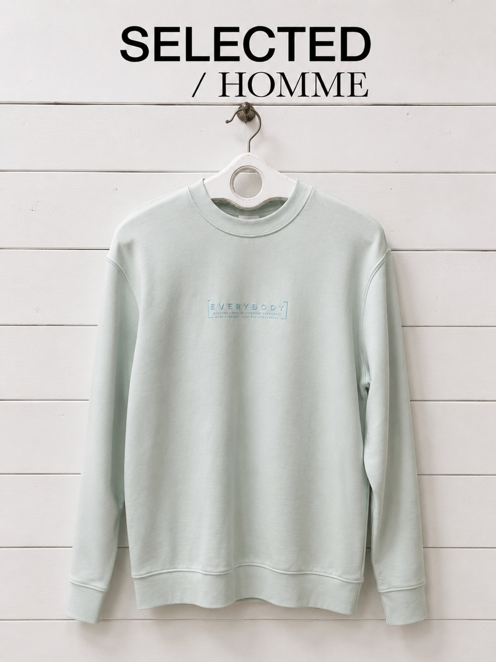 Selected Homme Mint Green Crewneck Sweatshirt – Men’s Size S